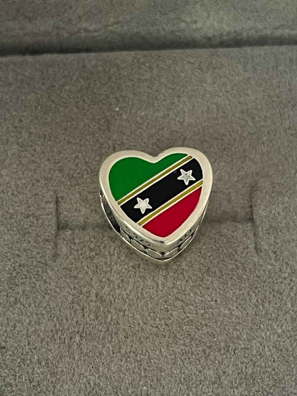Pandora St Kitts & Nevis Heart Charm Bead